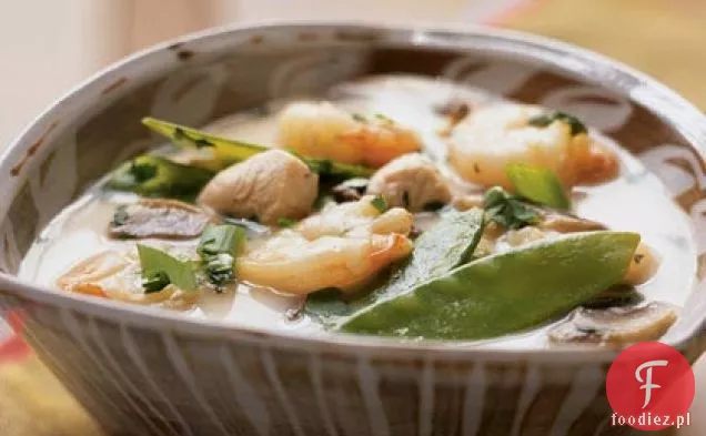 Tajska zupa z krewetkami i kurczakiem