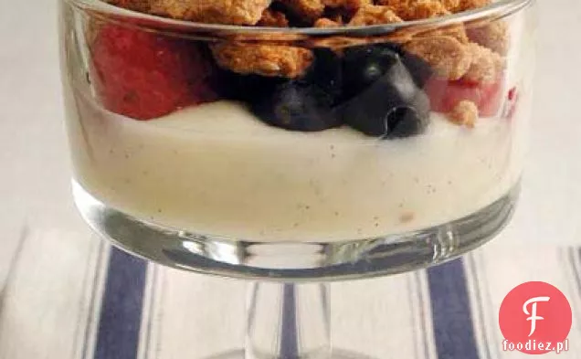 Krem waniliowy Crumble z mieszanymi jagodami