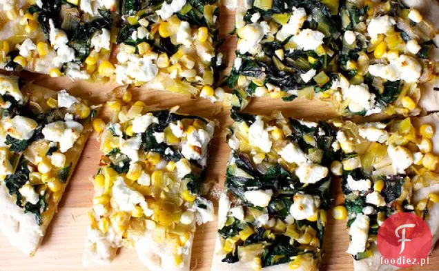 Por, Kukurydza I Chard Flatbread Z Kozim Serem