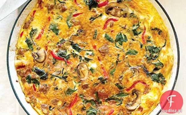 Frittata z Chardą Szwajcarską i kiełbasą