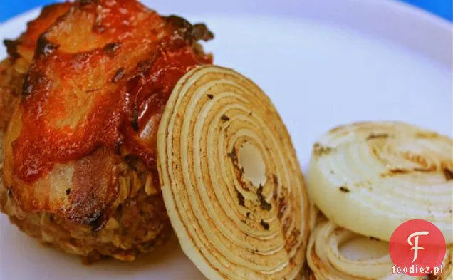 Grillowany, Zapiekany Boczkiem Klopsik Faszerowany Piwnym Serem