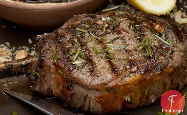 Grillowane Kowbojskie Ribeye Ze Śmietaną Szwajcarską I Cytryną Meyer