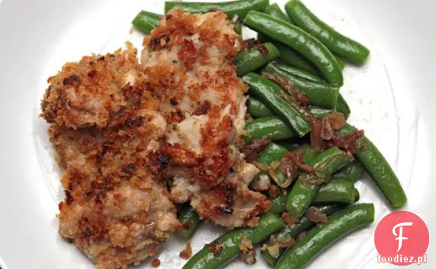 Udka z kurczaka Mario Batali z okruchami Garlicky i groszkiem