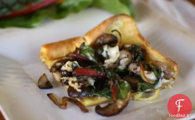 Swiss Chard And Mushroom Popover Bake