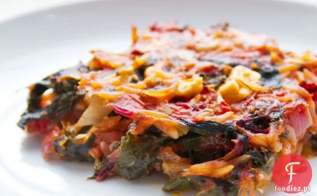 Pieczone Orzo z Chardą, fetą i koperkiem