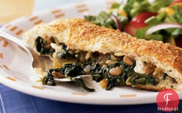 Focaccia nadziewana szpinakiem i fetą
