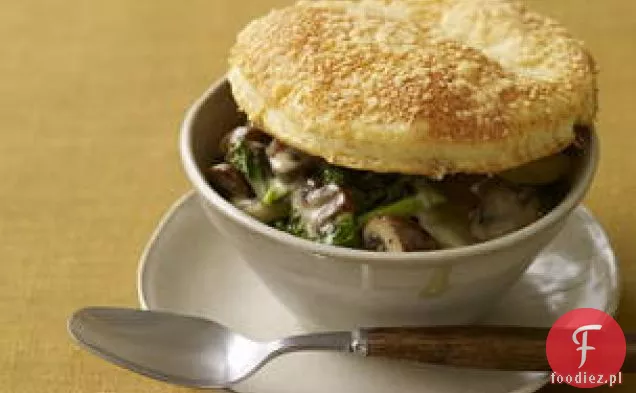 Pieczarkowe Nie-garnki z serowym parmezanem