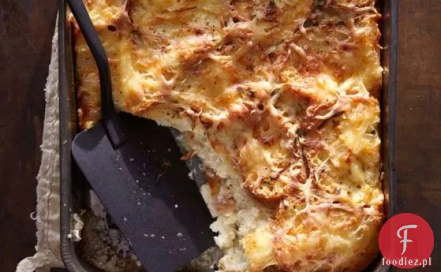Szynka i budyń chlebowy Gruyère z 