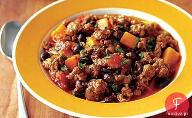 Indyk, Squash i Black Bean Chili