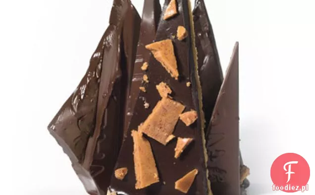 Gorzko-słodko-czekoladowa tarta Ganache z cukierkami słodowymi krucha