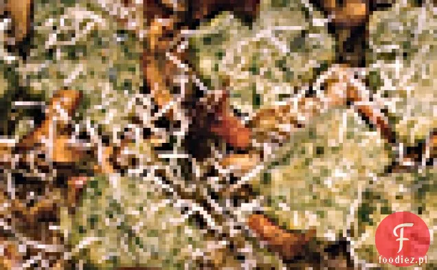 Chard szwajcarski Ricotta Gnudi z jesiennymi grzybami