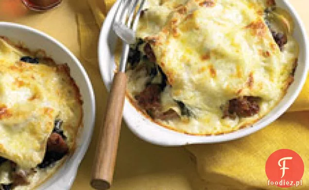 Indywidualna Szwajcarska Chard I Włoska Kiełbasa Lasagna