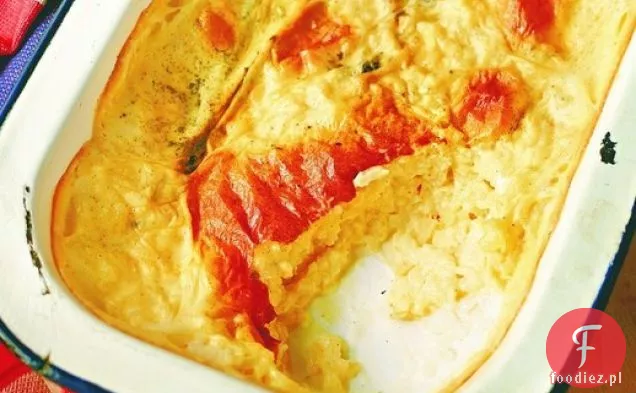 Pudding ryżowy waniliowy z syropem wiśniowo-rumowym