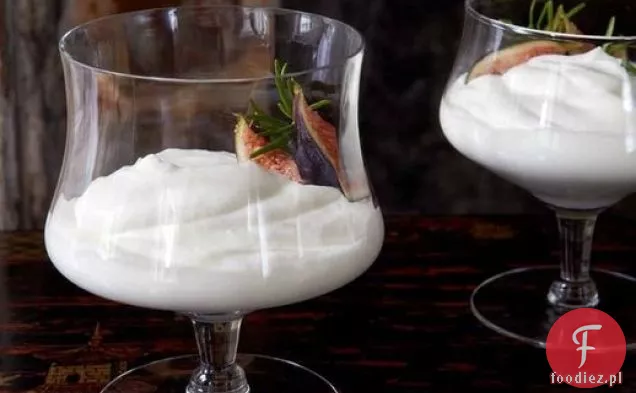 Syllabub z rozmarynem-szkliwione figi