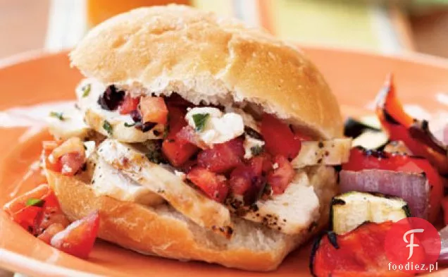 Kanapki z grillowanym kurczakiem i Tapenadą