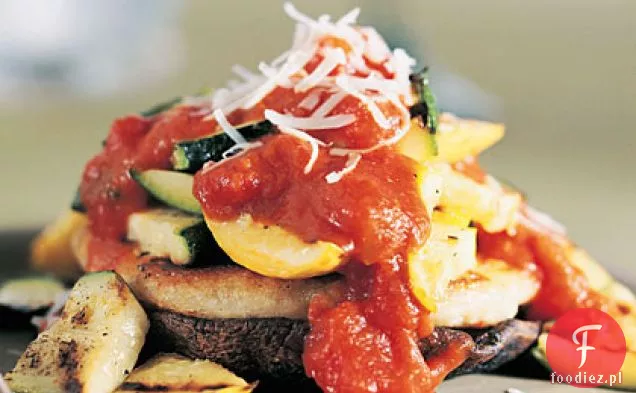 Grillowane warzywa z plackami ziemniaczanymi