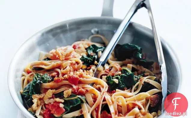 Pomidor I Chrupiący Czosnek Fettuccine
