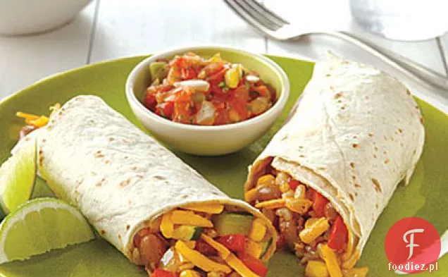 Burritos z ryżem i fasolą
