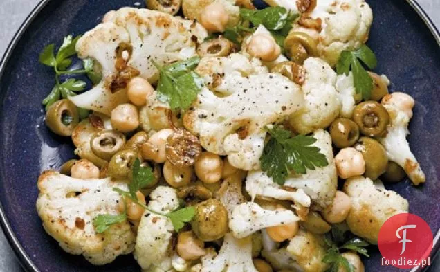 Gotowanie światło kompletne szybkie Cook ' s pieczone kalafior, ciecierzyca, i oliwki