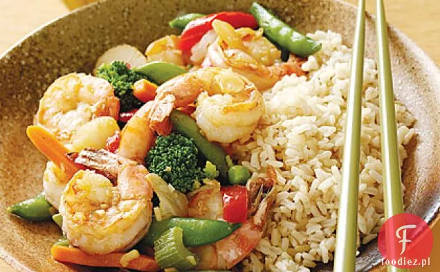 Krewetki i warzywa Stir-Fry