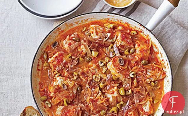 Pieczona marchewka i koper włoski z pomidorowym i oliwkowym Pesto