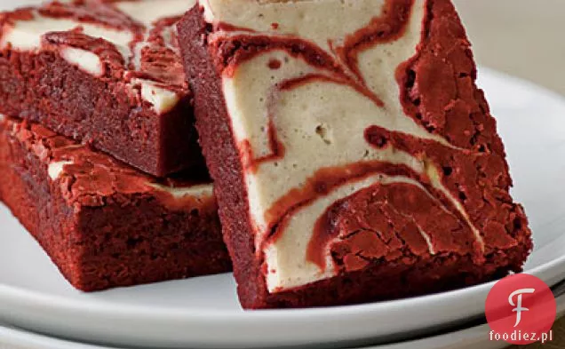 Red Velvet-Peppermint Swirl Brownies