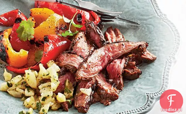 Espresso-potarty stek z ananasem Chimichurri