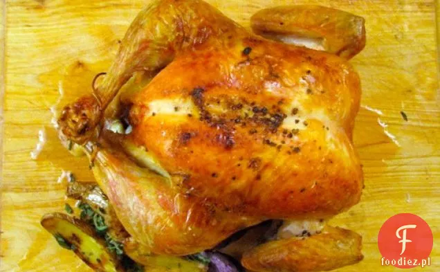 Niedzielna Kolacja: Kurczak pieczony cytryną z ziemniakami ziołowymi