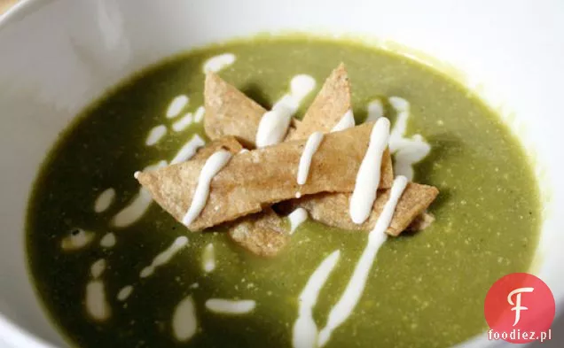 Kolacja Dziś Wieczorem: Crema De Chile Poblano (Pieczona Zupa Chile Poblano)