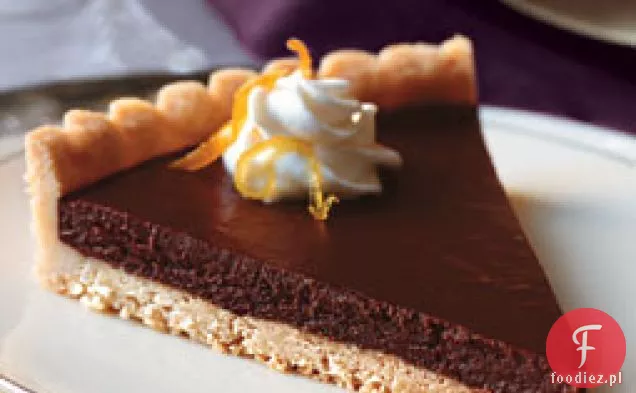 Słodko-gorzka tarta czekoladowo-cytrusowa z bitą śmietaną jaśminową