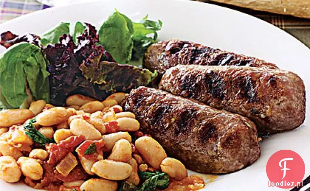 Fasola Cannellini z grillowaną włoską kiełbasą