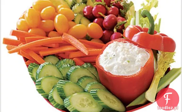 Pikantny Dip krabowy z Crudité