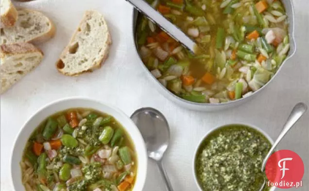 Minestron z zielonej fasoli