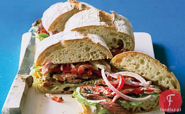Wieszak kanapki stek z Chile-Lime Mayo