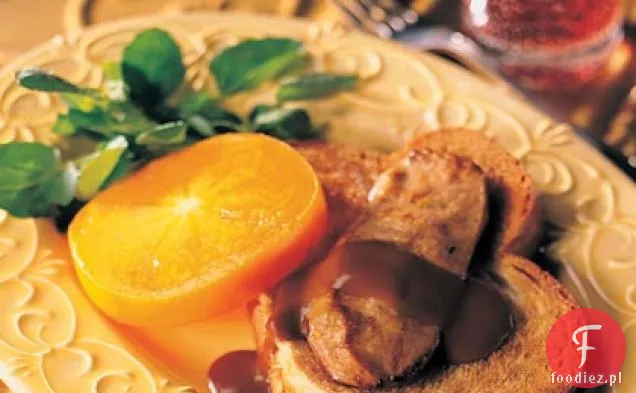 Fuyu Persimmons z Foie Gras