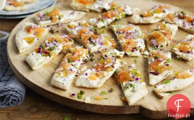 Łosoś wędzony flatbreads