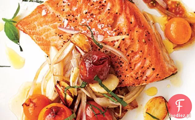 Arctic Char z pomidorami koktajlowymi