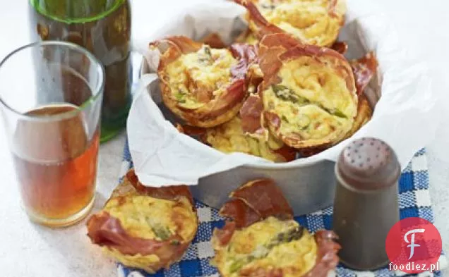 Mini prosciutto & asparagus frittatas