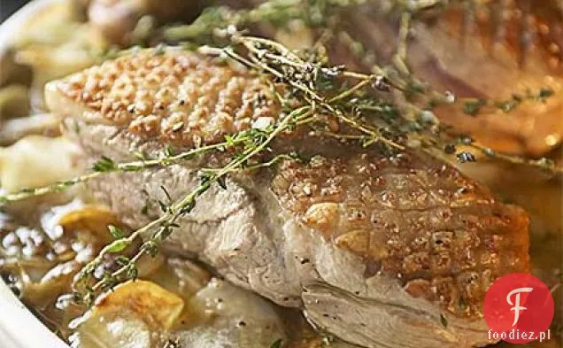 Pommes boulangère z pieczoną jagnięciną
