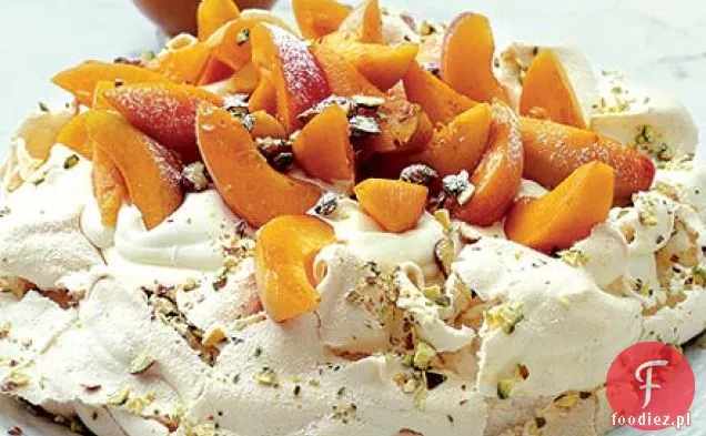 Apricot & pistachio pavlova