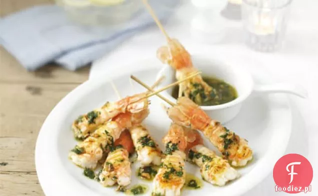 Grillowane langusty z masłem orzechowym