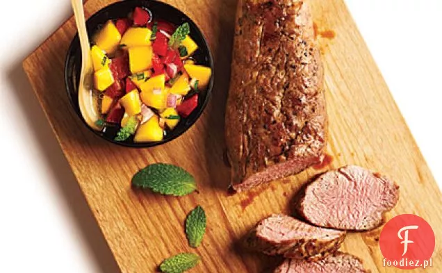 Polędwiczki wieprzowe z salsą Mango
