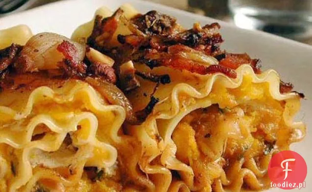 Cannelloni Nadziewane dynią z sosem pieczonym z szalotką i orzechami laskowymi