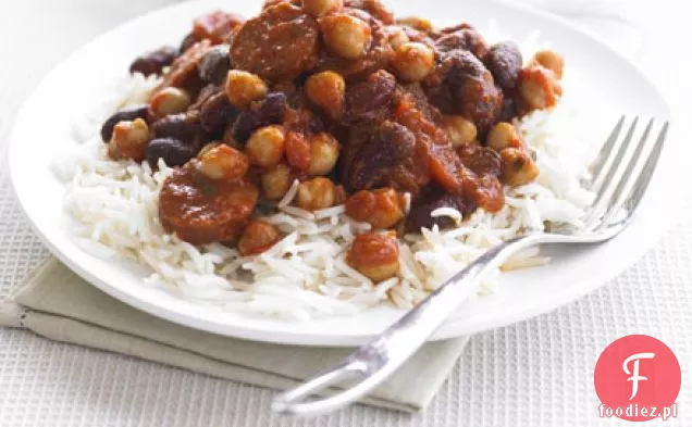 Quick bean & chorizo chilli