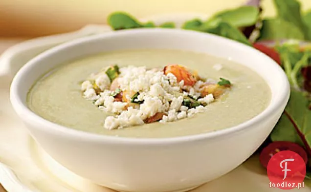 Zupa z awokado z cytrusowo-krewetkowym smakiem