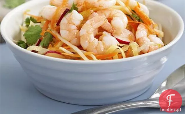 No-cook Asian krewetki coleslaw