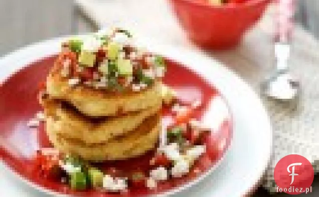 Świeże Placki Kukurydziane Z Awokado I Kozim Serem Salsa