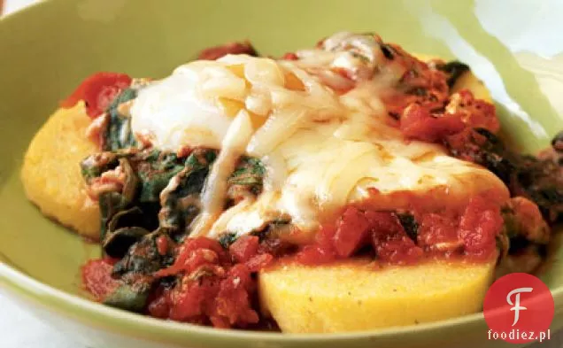 Włoskie jajka na szpinaku i Polencie
