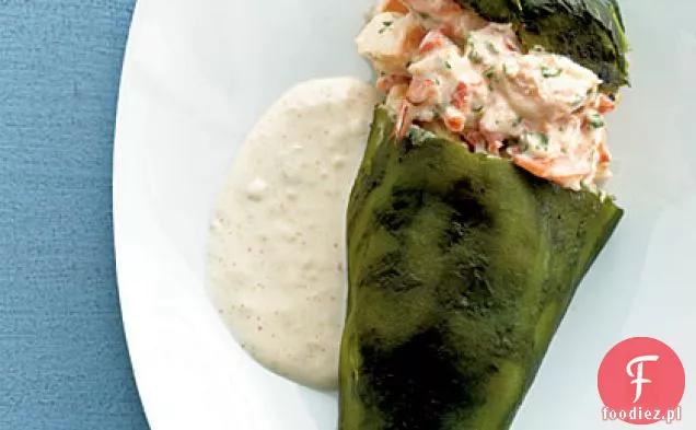 Poblanos nadziewane serem i krewetkami