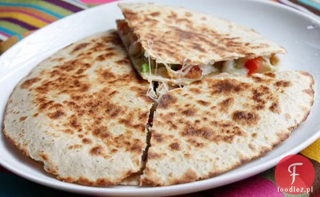 Krewetkowe Quesadillas Z Pomidorami Awokado Salsa